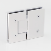 FORGE SHOWER HINGE GLASS TO GLASS 180 Degrees 10mm glass - Matt White